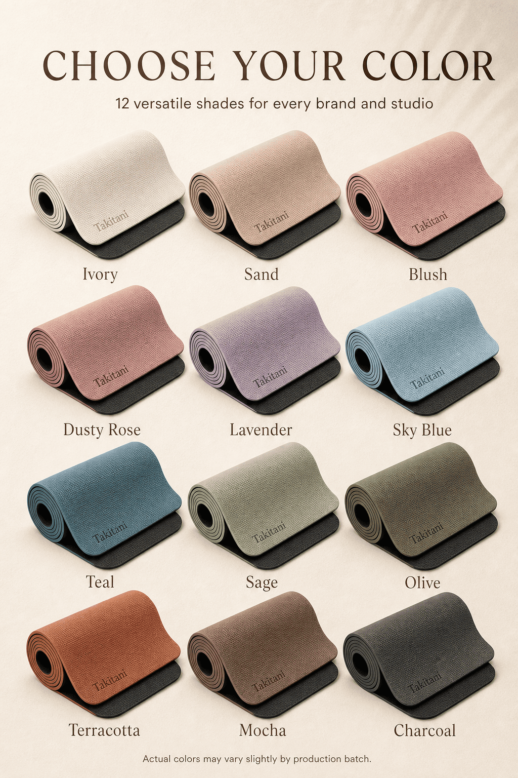 Custom Branded Yoga Mat with Logo – 5mm Natural Rubber