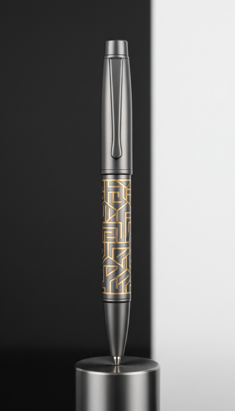 Urban steel rollerball pen with custom engraving