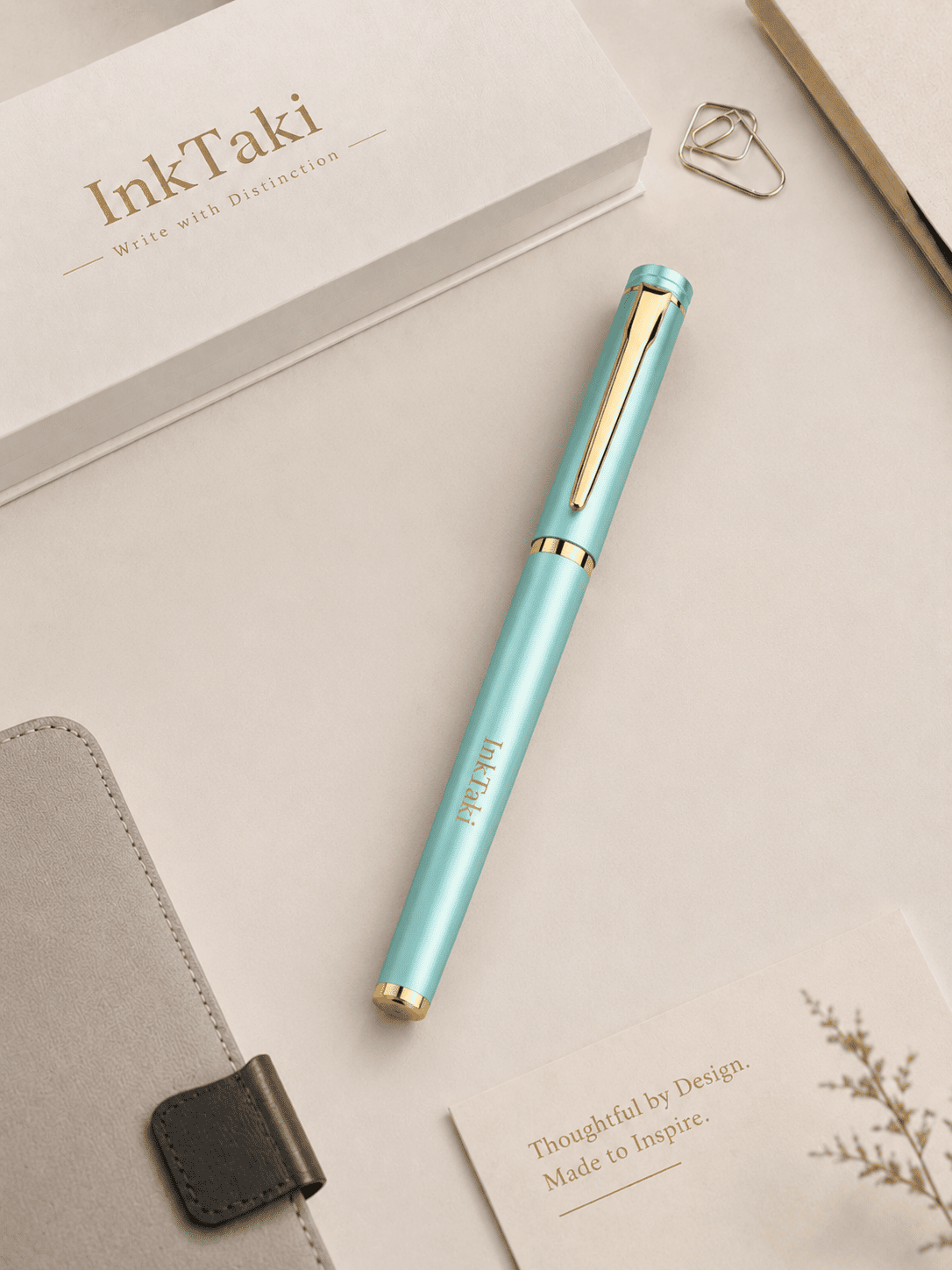Pluma estilográfica personalizada con logotipo grabado